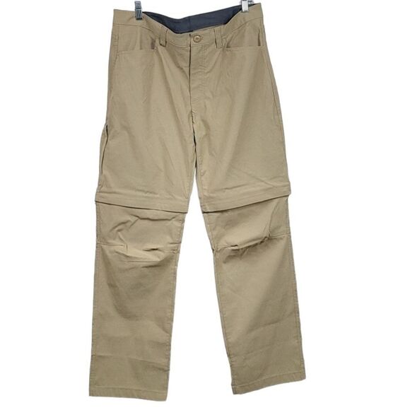 Eddie Bauer 36x32 Men's Convertible Tech Pant Water Repellent UPF50+ Beige - Picture 1 of 11